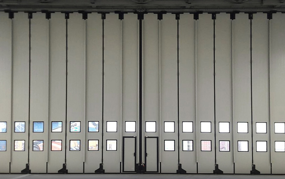 sliding & folding door with bottom track