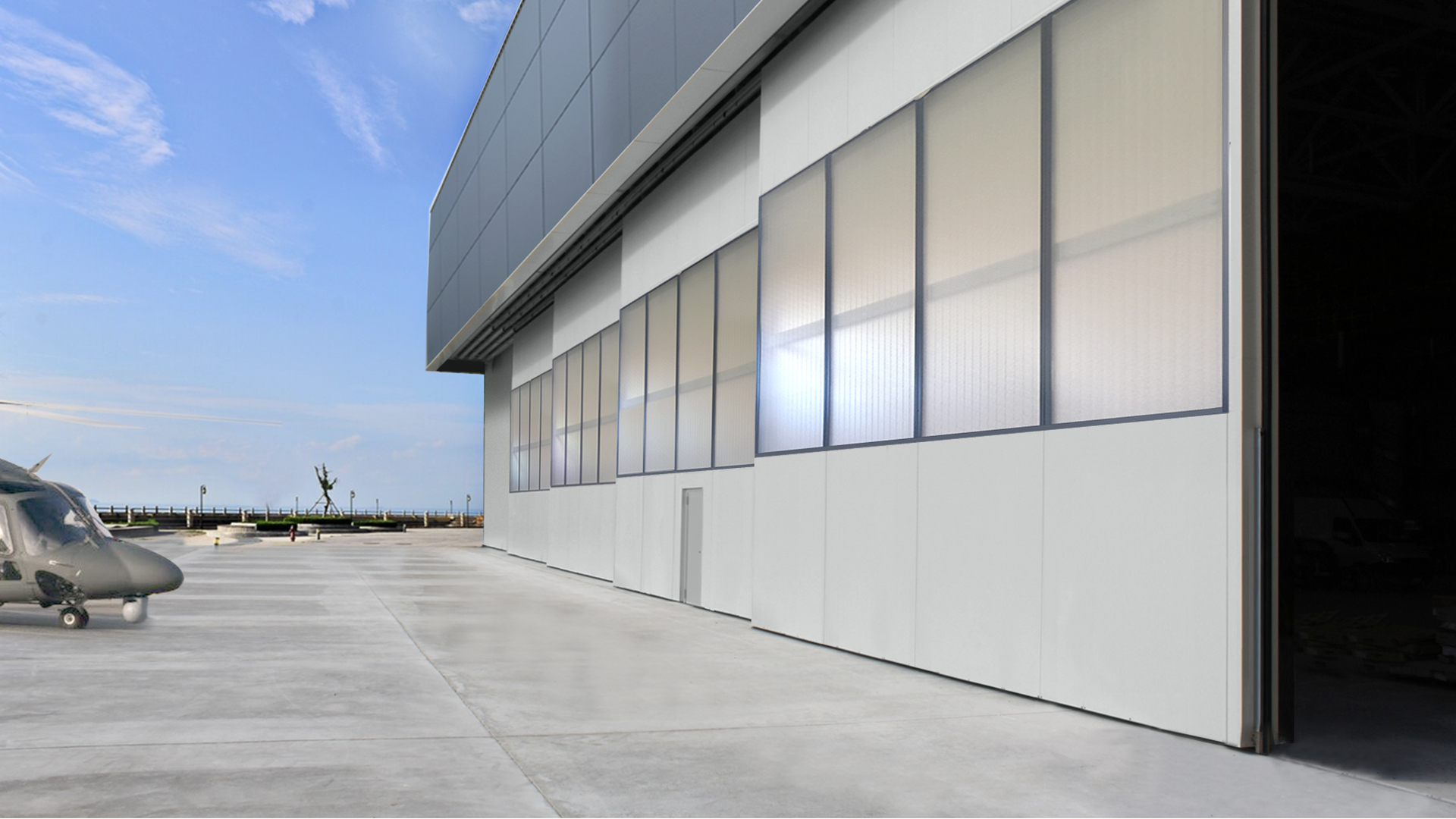 industrial doors for large hangars